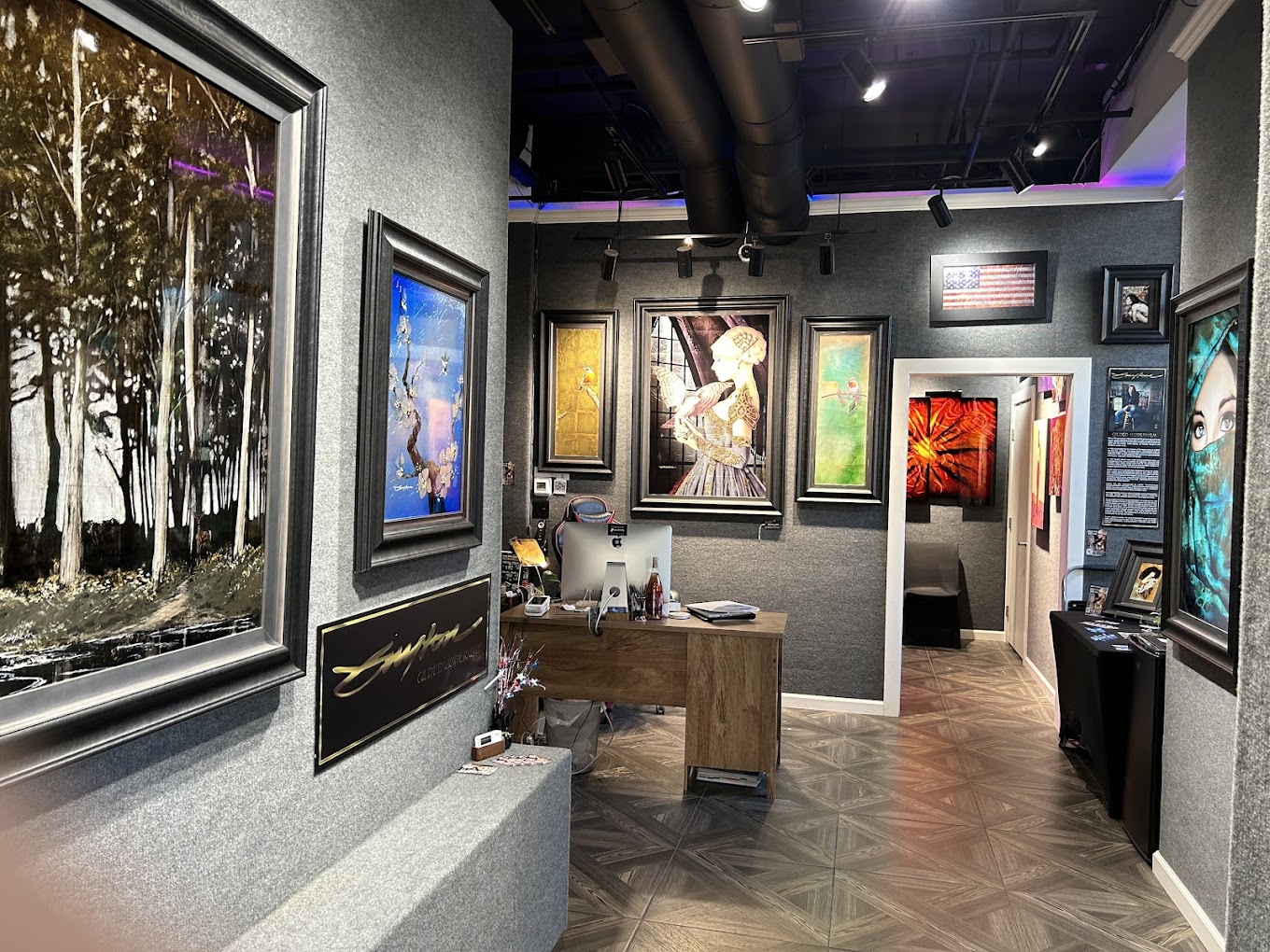 The inside of our art gallery